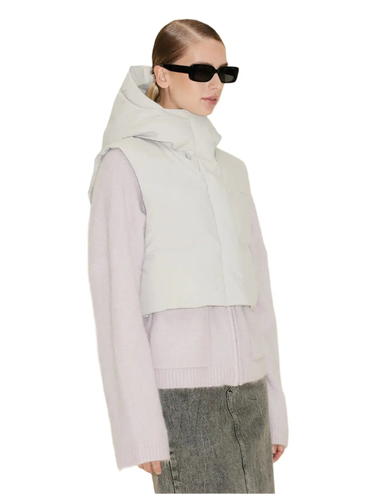 Sula Down Bib Lt. Grey Holzweiler