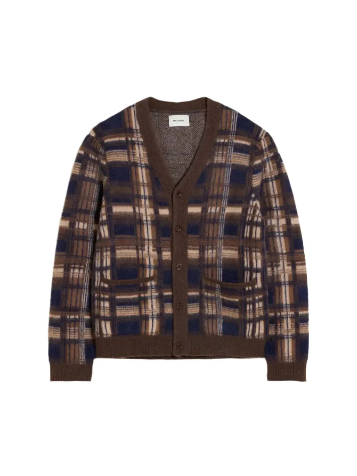 Covert Check Cardigan Brown Check Holzweiler