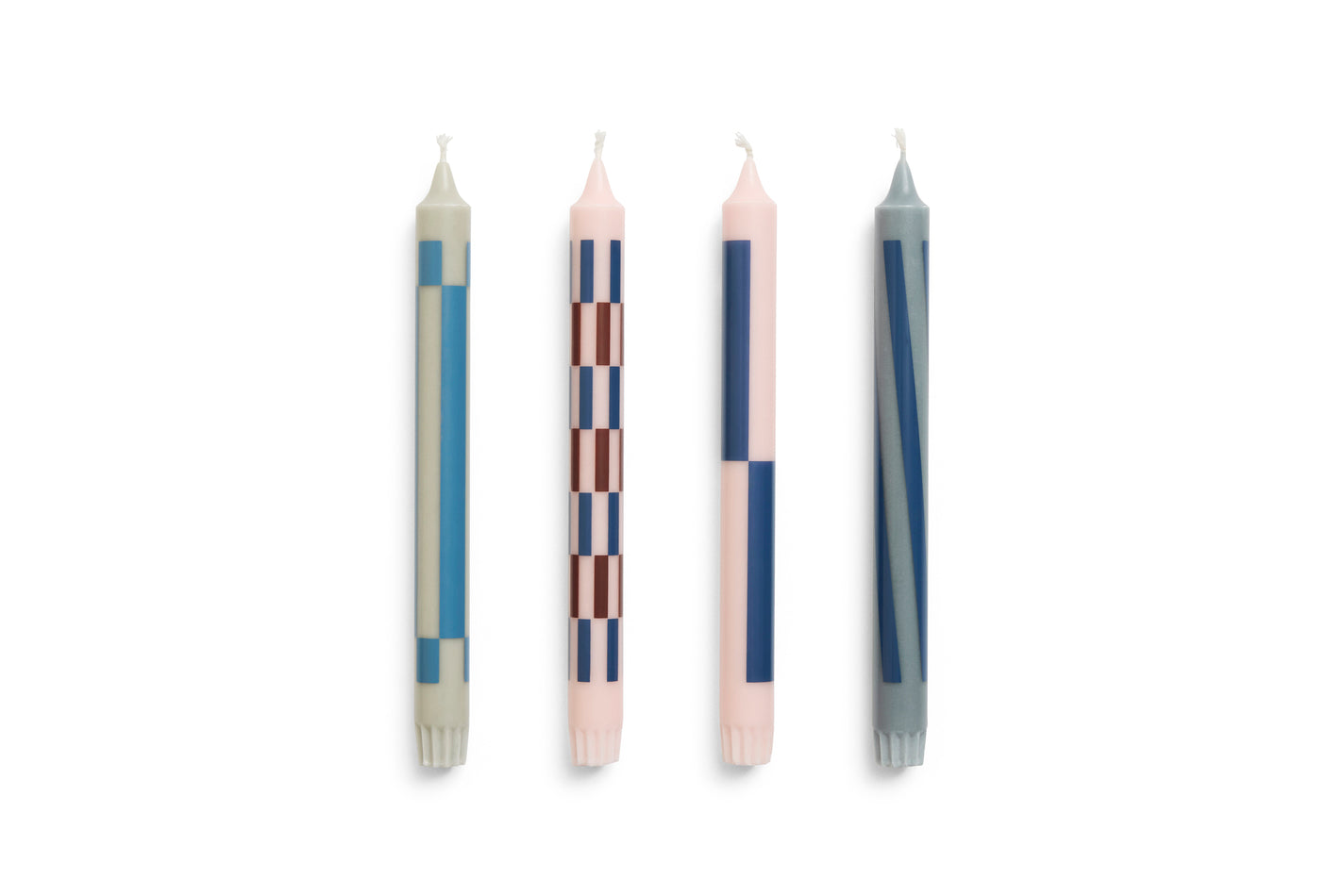 Pattern Candle Set of 4 HAY