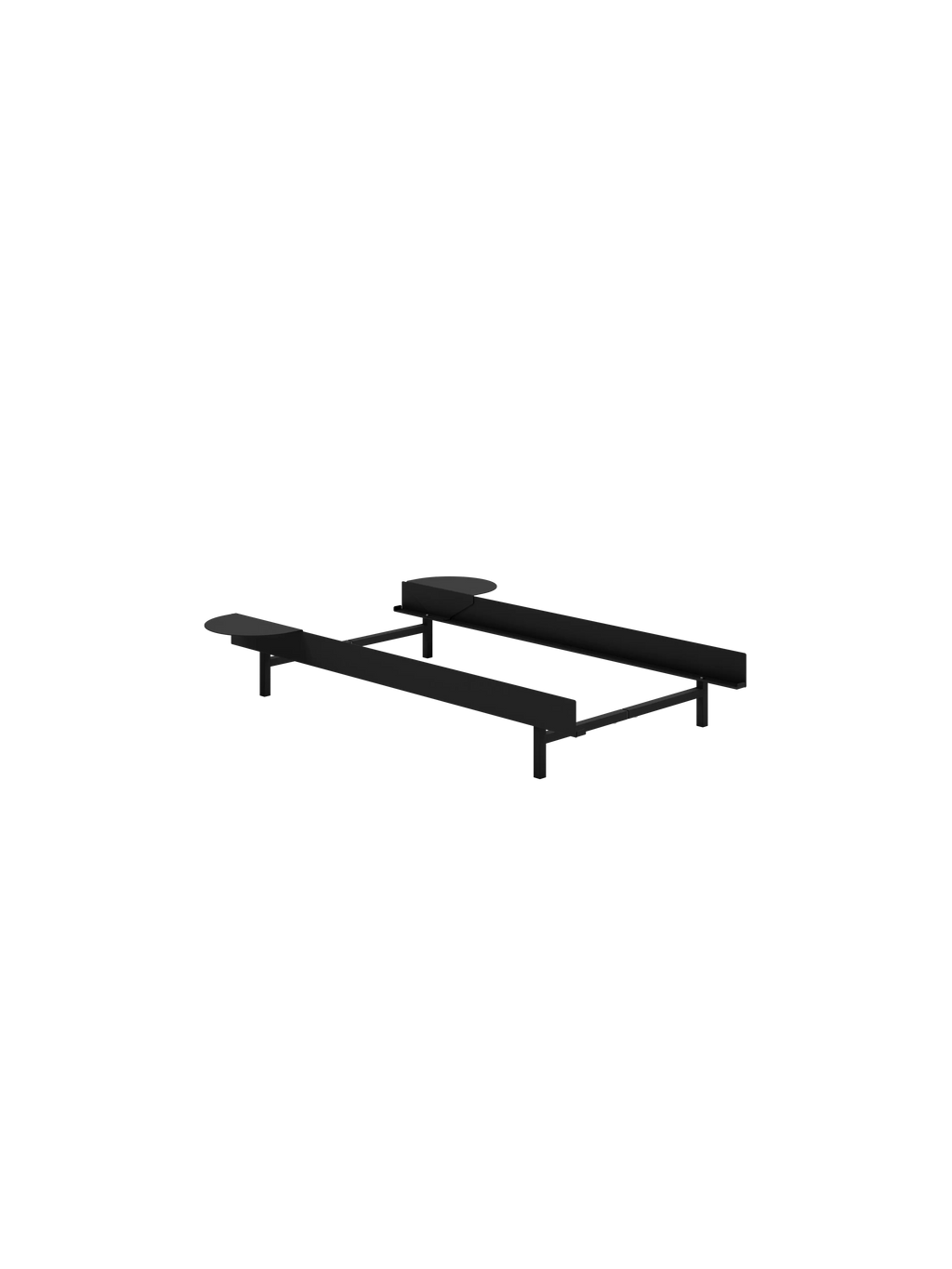 Bed 90 - Black Low MOEBE