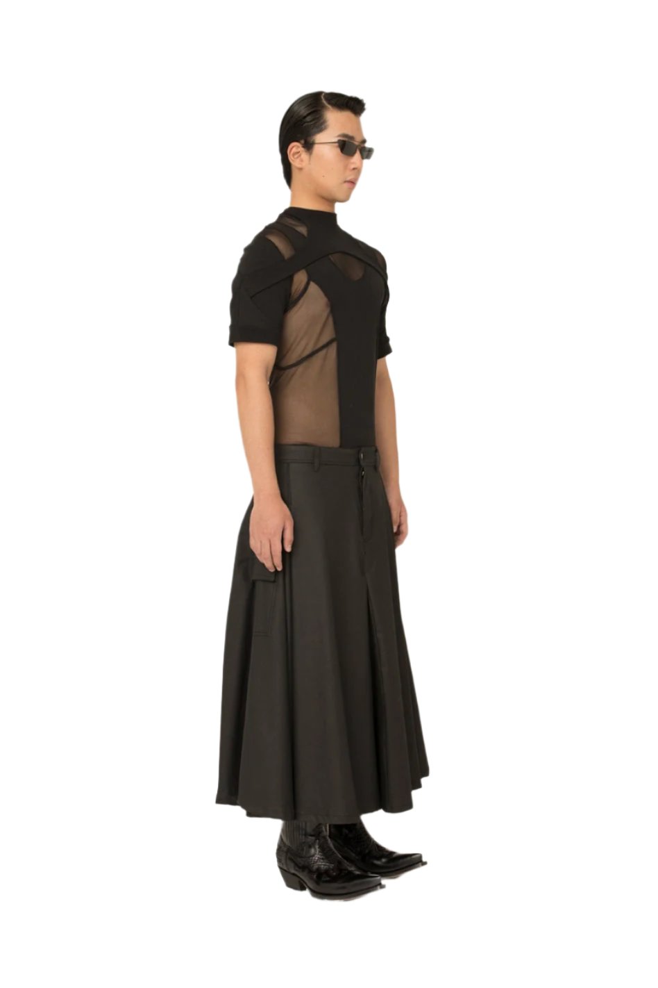 Denim Pleated Skirt JNORIG