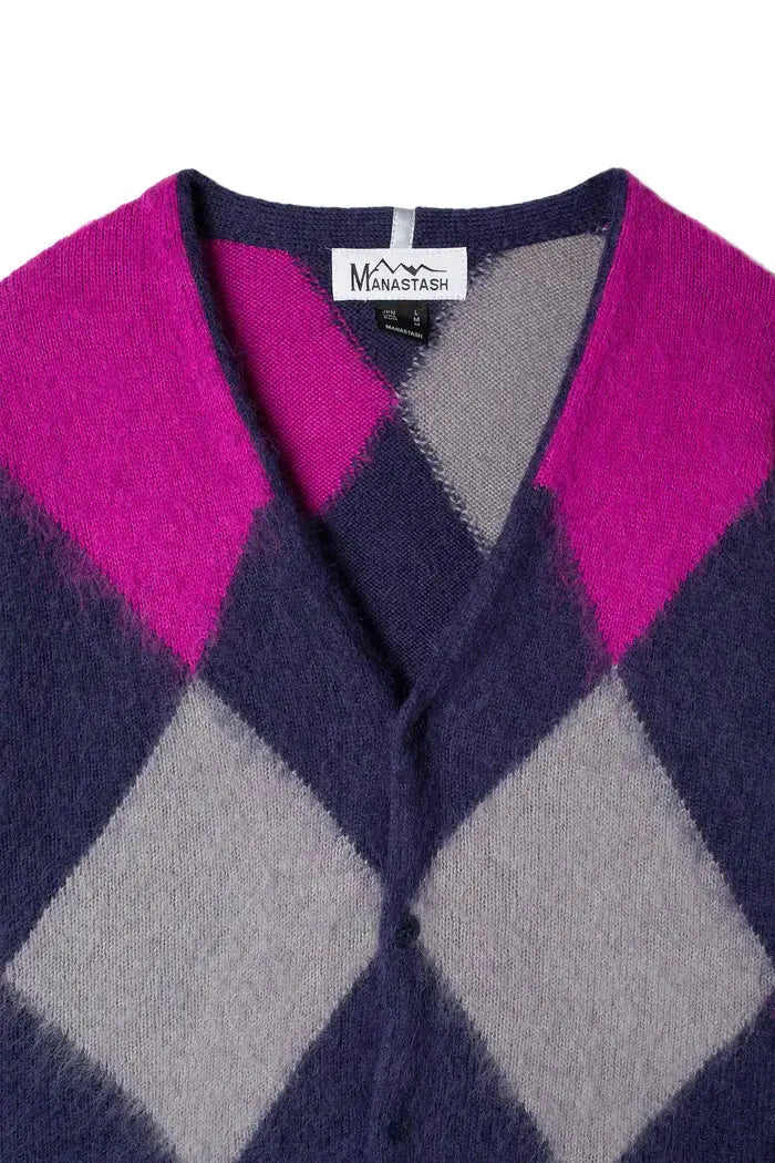 MANASTASH Aberdeen Kurtigan Argyle Navy 