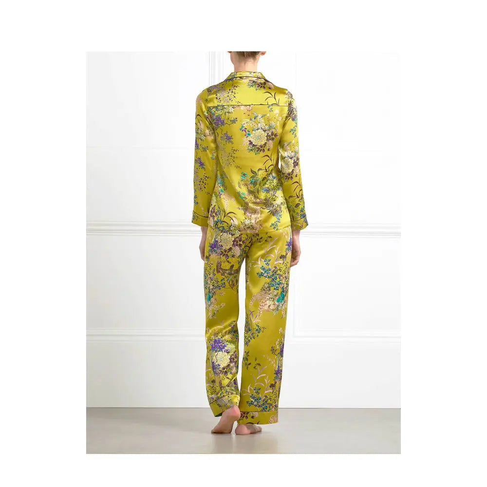 MENG Green Silk Satin Pyjama Set Pyjama 