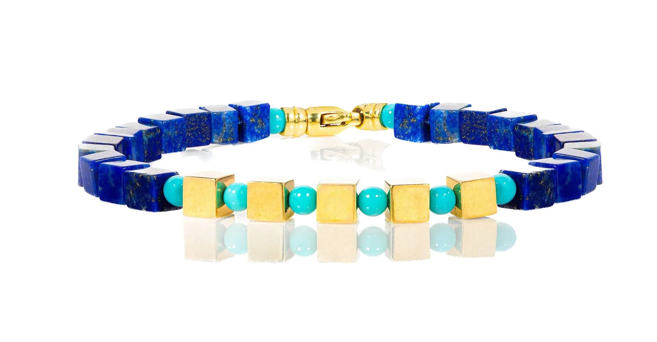 Lapis Lazuli Cube Bracelet