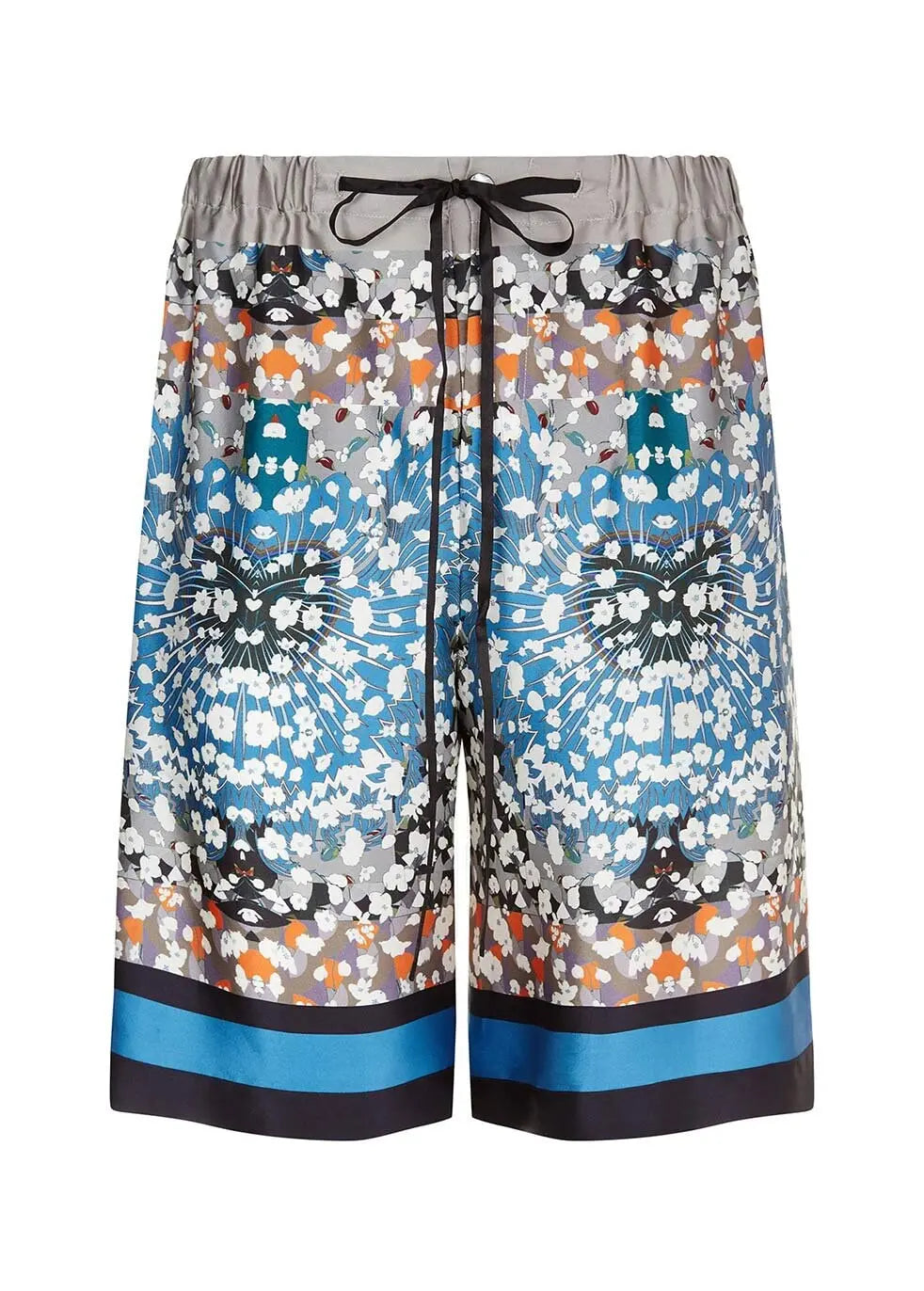 MENG Long Silk Satin Shorts 