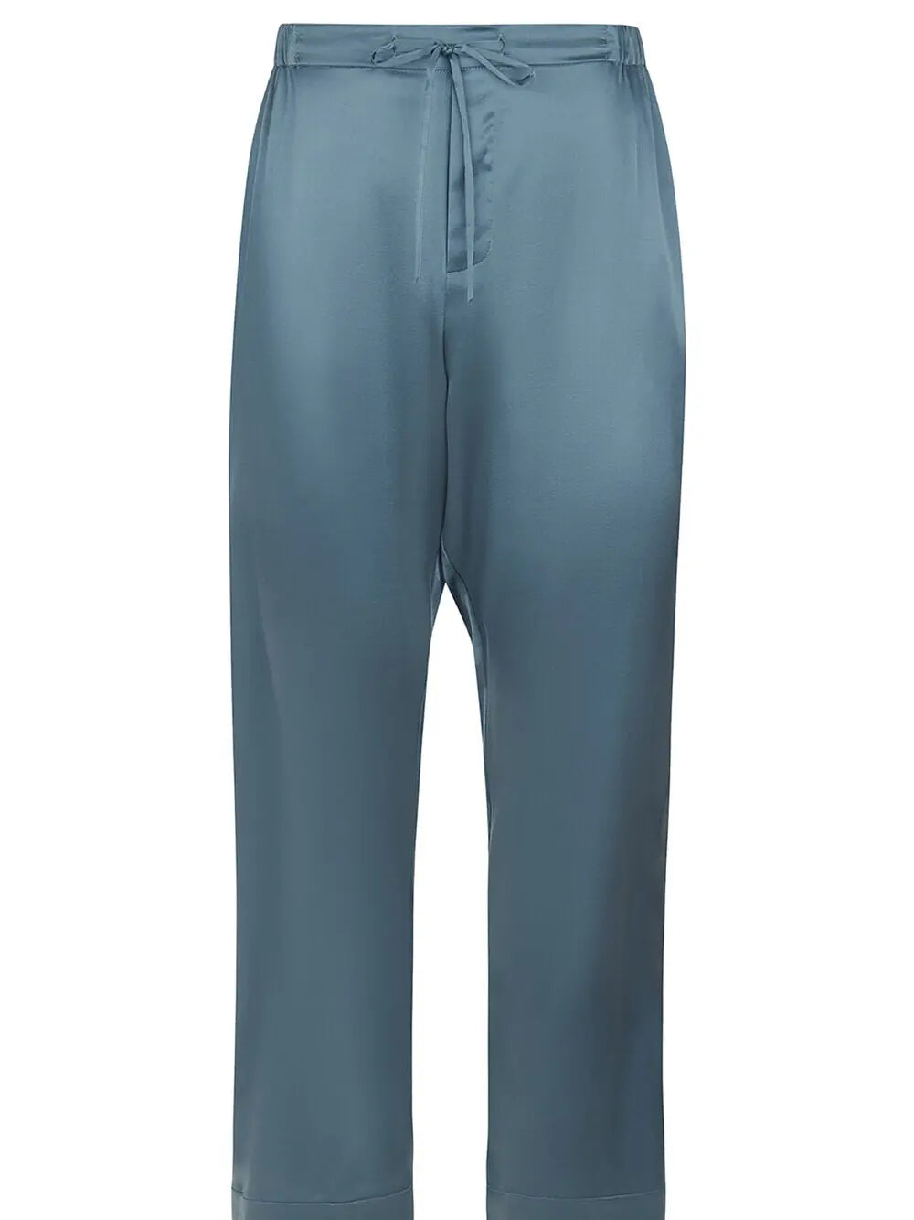 MENG Men’s Silver Silk Satin Pajama Bottoms 
