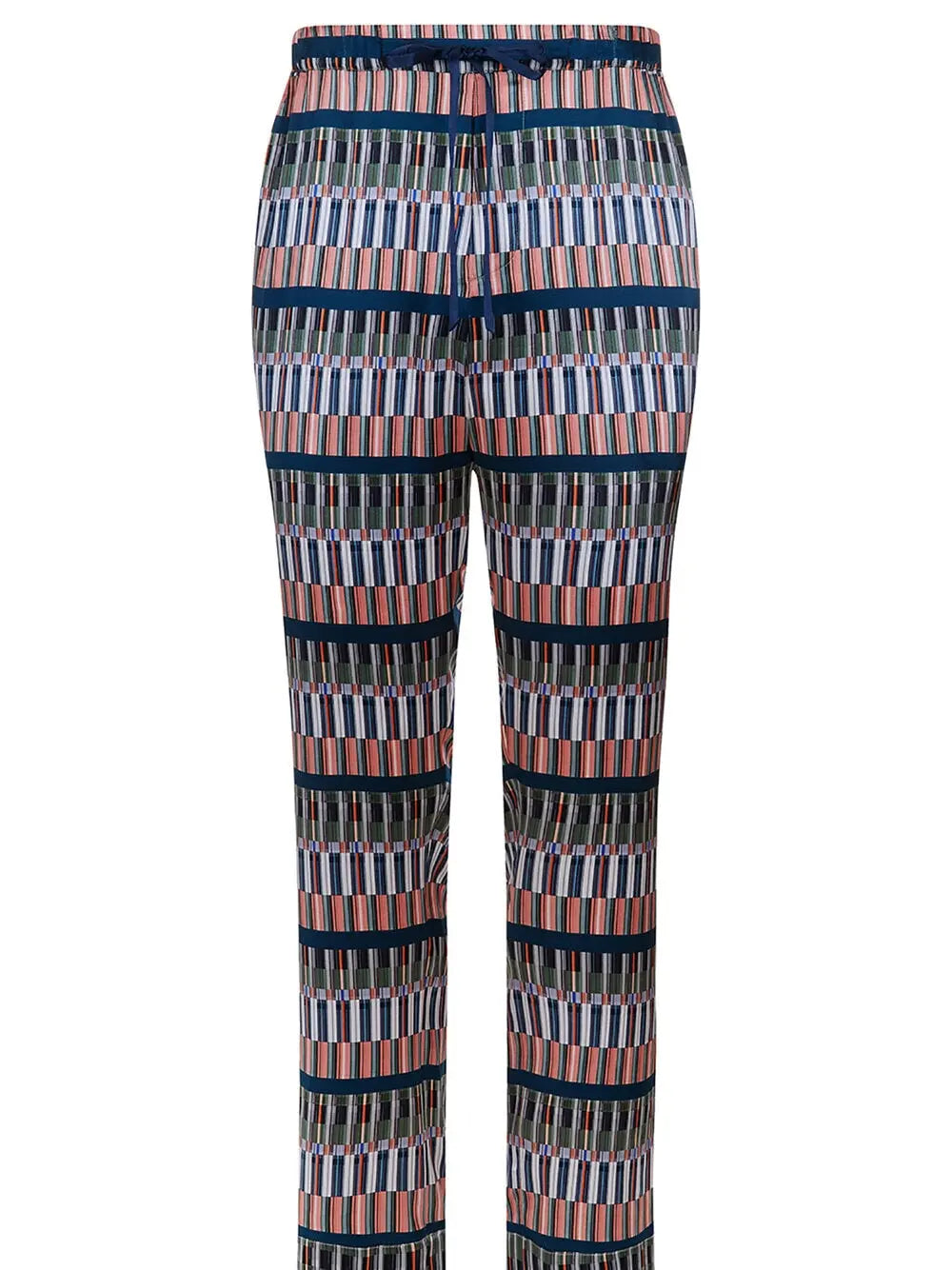 MENG Pink Stripe Silk Satin Trousers 