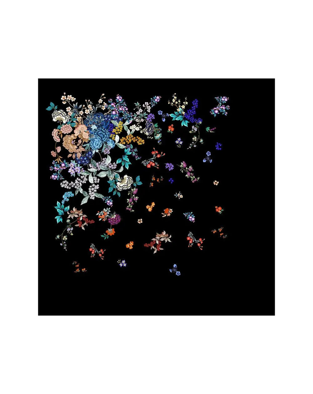 MENG Printed Silk Georgette Scarf 