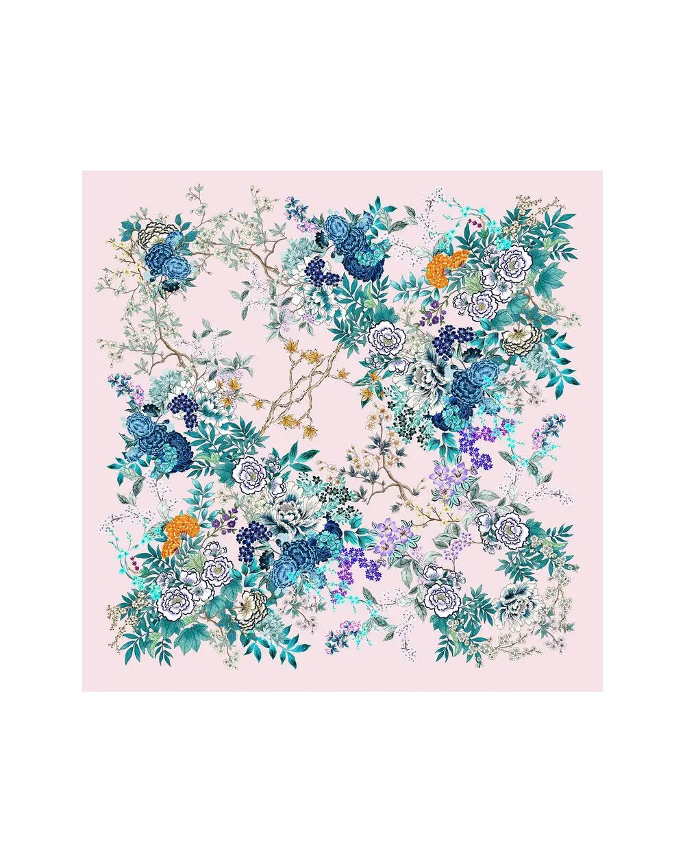 MENG Printed Silk Georgette Scarf 