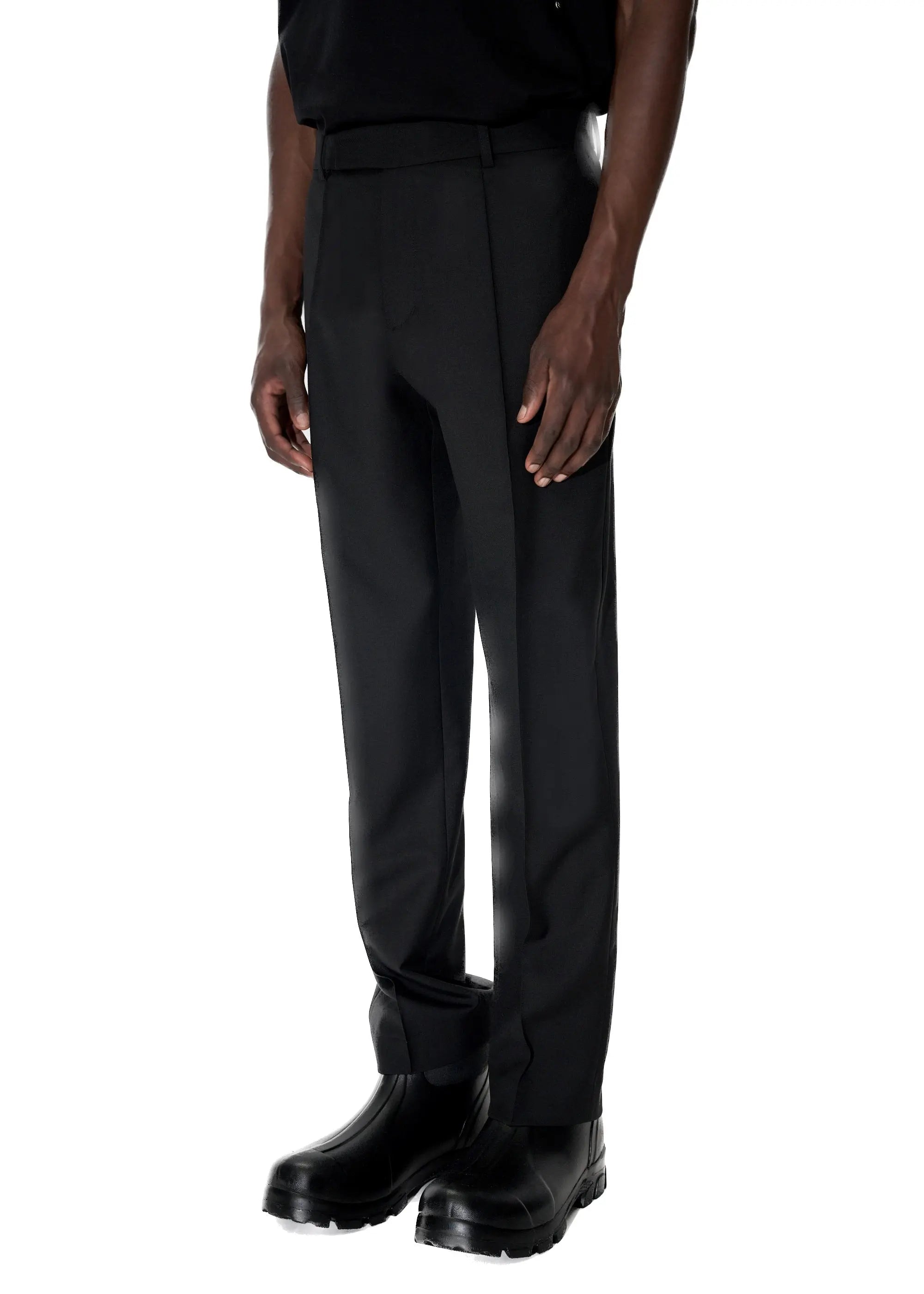 PAST TENSE Regular Fit Wool Trousers 